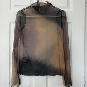Sheer long sleeve top